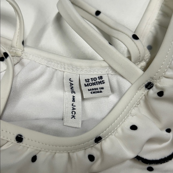 Toddler Janie and Jack Cream Polka Dot Bikini Set - Picture 2 of 4